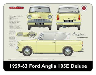 Ford Anglia 105E Deluxe 1959-63 Mouse Mat